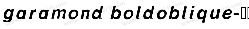 garamond boldoblique字体转换